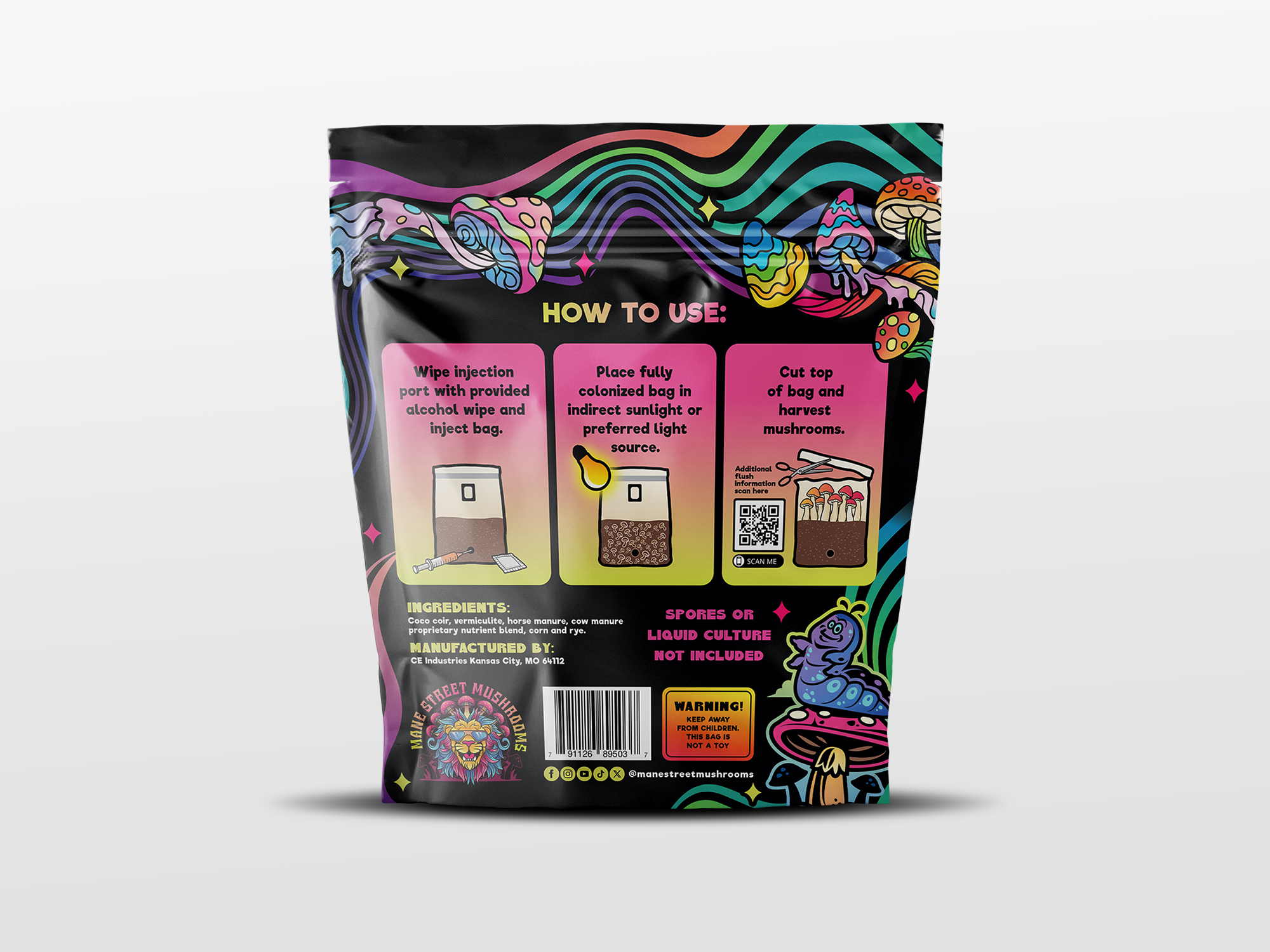 Blue Caterpillar All in One Mushroom Grow Bag
